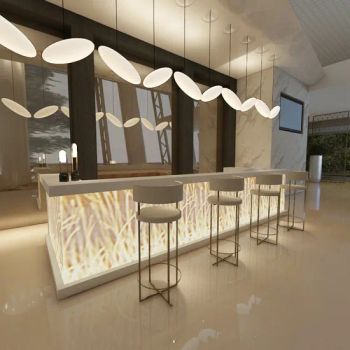 Luxury Home Bar Counter Luxury Bar Furniture Home Bar Counter Design with Tempered Glass Front - Shenzhen Aizan Custom Furniture Co., Ltd - China