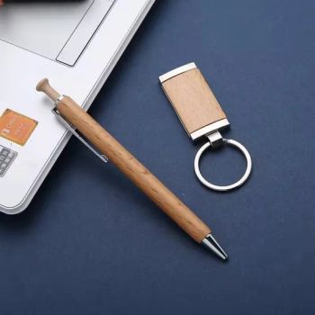 Corporate Wooden Pen Key Chains Souvenir Teacher Day Promotional Business Gift Sets - Xi'an Besery Im&Ex Co., Ltd. - China