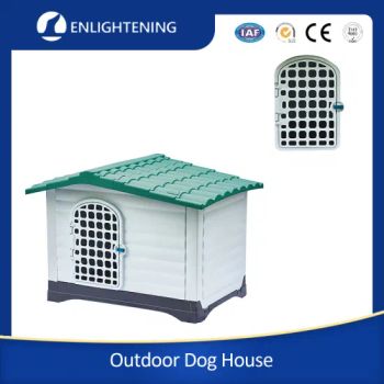Big Cheap Outside Plastic Dog Kennel House Roof Skylight Window Heated Double Door Outdoor Pet Cage Dog Kennel Buildings House for Sale - Enlightening Pallet Industry Co., Ltd. - China