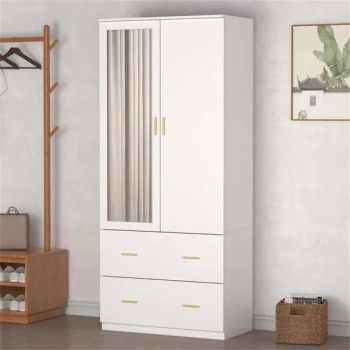 European Home Flat Pack Wooden Furniture Mirrored Clothes Organizer Wardrobe - Qingdao Hometoo Smart Home Co., Ltd. - China