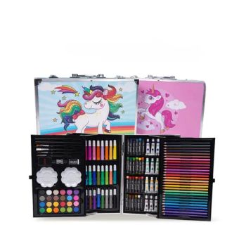 Unicorn Pink Blue Cartoon Stationery Craft Box Drawing Tools Perfect Kids Gift Art Set - Shanghai Haobin Stationery & Art Material Co., Ltd. - China