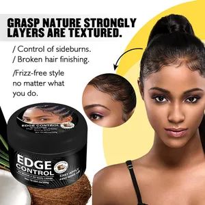 Private Label Strong Hold Edge Control Hair Wax Styling Black Non-Greasy, Setting Shine, Cologne Long Lasting for All Hair Wax - Guangzhou Yami Beauty Technology Co., Ltd. - China