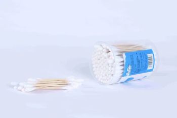 100% Pure Cotton Baby Safety Tips Cotton Buds Origin Hubei China Head Shape Customized, Round/Pointed/Spiral/Oval/Gourd/Flat - AIJIE COTTON SWAB LTD. - China
