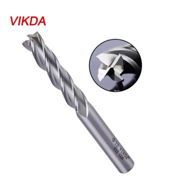 Vikda White Steel 4 Flute Thread Milling Cutter for Engraving End Mill - Shenzhen Victor Precision Technology Co., Ltd. - China