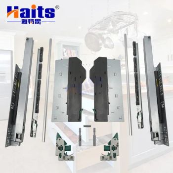 Furniture Fittings Push Open&Soft Close Concealed Drawer Slides China Wholesale Factory - JIANGMEN TI HOUSE CO.,LTD - China