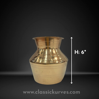 Brass Thekkalur Sombu/Sombu/Chombu, For Home Length 4inch Material Brass Diameter 4 Inch Brand Classickurves Height 6 Inch, - Classickurves - India
