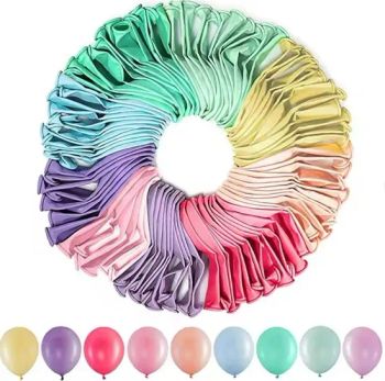Nicro Pastel Rainbow Macaron Latex Balloons Assorted Color Balloons Colorful Party Supplies - Xiongxian Lufei Plastic Products Co., Ltd - China