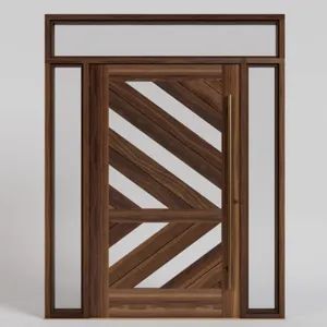 Customized Front Entrance Pivot Composite Wood Doors Color Customized Glass Customized Open Style Swing Model NO. - Shenzhen Best Sense Decoration Co., Ltd. - China