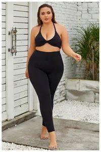 Plus Size Tracksuit Female Clothing New Sexy Sportswear Running Yoga Suit Set - Xiamen Haochi Import and Export Co., Ltd. - China