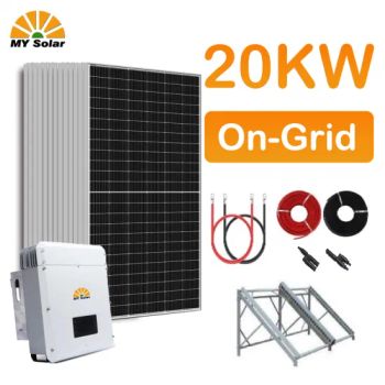 20kw Solar Energy Power System with Three Phase Generator Origin China Condition New Inverter on Grid Certification CE Model NO. XD-20KW - MY Solar Technology Co., Ltd. - China