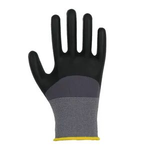 Nitrile Rubber Dipped Safety Work Gloves Palm Coated Safety Sandy Gloves - Qingdao Titans Industrial Co., Ltd. - China