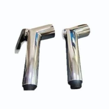 Silver Slide Health Faucet Gun, Toilet Hand Spray Finish Gloss Color Silver Usage Bathroom Fittings Mounting Type Wall - Satisfactory - India