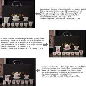 New Year Gifts Chinese Porcelain Gaiwan Tea Set with Gift Box Ceramic Cups and Strainer for Tea Ceremony - Quanzhou Xiaoye Trading Co., Ltd. - China
