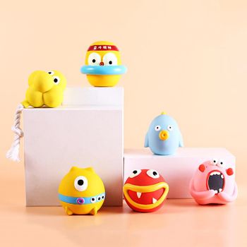 Munchkin Monsters Squeaky Dog Toy Style Fun Toxicity Non-toxic Size Approx. 7 x 7 cm Material Natural Latex Surface Texture Squeaky - pre.pet - China