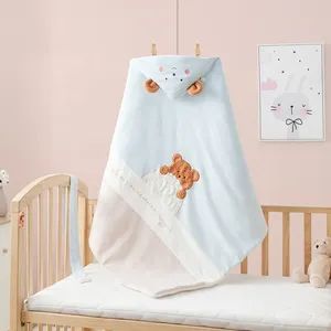 Winter Baby Swaddle Ultra Soft Fluffy Thicken Cotton Kids Newborn Quilt Infant Wearable Blankets Baby Products Multiple Pattern Optional - Jiangxi USBETTAS Maternal and Child Products Co., Ltd - China