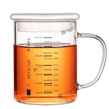 Modern Borosilicate Glass Coffee Tea Cups 12 Oz Clear Mugs Drinking Glasses for Cappuccino Latte Espresso Juice Water Beer Milk - JINAN ROYALTOP IMP&EXP CO., LTD. - China