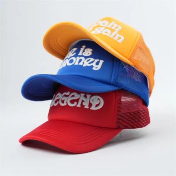 Different Tone Foam Trucker Hats, Puff Printed 5 Panel Trucker Hats - Baoding Yukaihe Clothing Import & Export Co., Ltd. - China