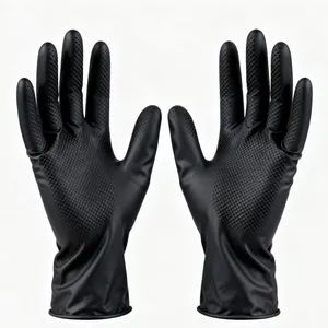 Powder Free Disposable Black Nitrile Protective Gloves - Hebei Boran Medical Technology Co., Ltd. - China