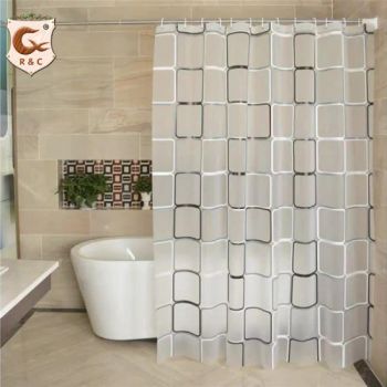 Custom Printed Shower Curtain Waterproof Transparent PEVA Shower Curtains - R & C FUZHOU HOUSEWARE CO., LTD. - China