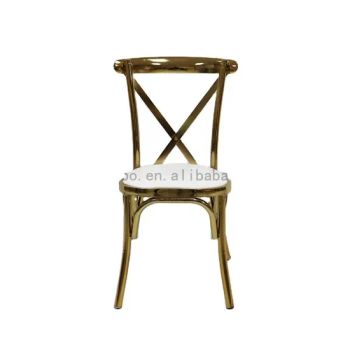 Wholesale Stackable Hotel Metal Dining Wedding Cross Back Chairs - Foshan Sabo Furniture Co., Ltd. - China