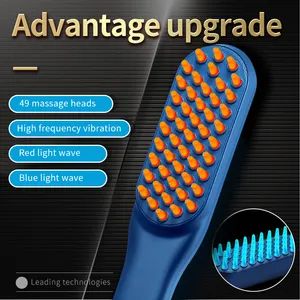Custom Logo Electric Scalp Massager Brush Light Therapy Hair Growth Head Scalp Massage Comb OEM Beauty Personal Care Product - Voraglow Trading Co., Ltd - China