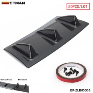 Epman - 50PCS/Lot Shark Fin 3 Wing Lip Diffuser14" Rear Bumper Chassis Black/Carbon Color ABS Universal Ep-Zlb03D35-50t - Ruian Ep International Trade Co., Ltd. - China