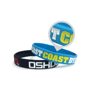 Promotional Color Filled Silicone Wristbands Bracelets - Shenzhen Leidian Co., Ltd. - China
