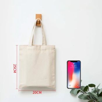 Promotional Blank Plain Canvas Bags in Stock Reusable Shopping Cotton Tote Bags - Qingdao Panxing Trading Company Limited - China