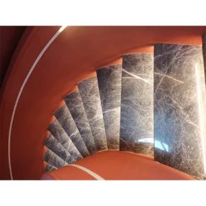 Hermes Grey Polished Marble Stone Curved/Spiral Stairs/Steps/Risers - XIAMEN YQC CO., LTD. - China
