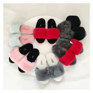 Real Fur Sheepskin Slippers Thick Wool for Men Indoor Use Indoor Origin China Gender Female Model NO. D065 HS Code - Zhengzhou Zhuowen Import and Export Trading Co., Ltd. - China