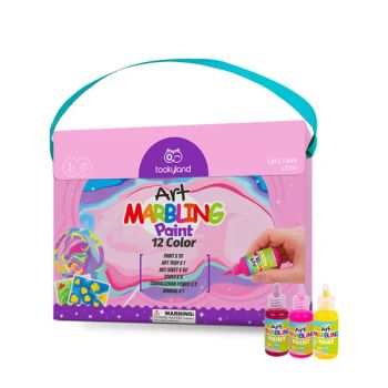 Non-Toxic 12 Color Water Marble Paint Kit Art and Craft for Kids Marbling Drawing Toys Set Preschool - Ningbo Tooky Toy Co., Ltd. - China