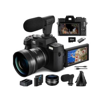 F 2.8 Maximum Aperture Lens Micro Dual Lithium Batteries Microphone Video Recording 16X Zoom Digital Camera for Photography - Shengjiu Network Technology Business Department - China