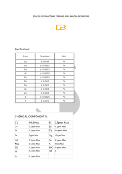 Copper Cathodes - PINNACLE GLOBAL TRADING - France