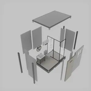 Quality Wholesale Emergency Modular Detachable Prefabricated Mobile Outdoor Bathroom Portable Public Toilets with Shower - Suzhou Canhong New Material Technology Co., Ltd - China