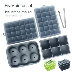 Silicone Ice Cube 5-Piece Whiskey Ice Hockey Ice Cube Household Ice Cube Making Kit - Sichuan new Lanxin Technology Co., LTD - China