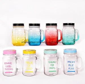 Square Food Glass Cup Has a Metal Lid and a Straw - Xuzhou Crystal Glass Products Co., Ltd. - China