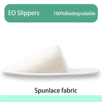 Straw /Cork Sole Non-Slip Disposable Slippers Biodegradable Spunlace Hotel Slippers - EO Plastic Household Chemicals Co., Ltd. of Yangzhou - China