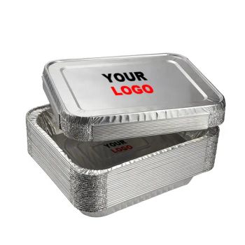 Disposable Take-out Aluminum Foil Fast Food Warmer Trays with Cardboard Lids - Zhengzhou Laiwosi Aluminum Co., Ltd. - China