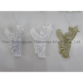 Artificial Christmas Acrylic Decoration with Bowknot Angel Heart Star Bell Supplies Ornament Craft Gifts for Holiday Wedding Party - Yiwu Shuangyuan Christmas Artware Co., Ltd. - China