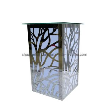 Stainless Steel Silver Wedding Rectangle Glass Top Bar Table - Foshan Shuaige Furniture Co., Ltd. - China