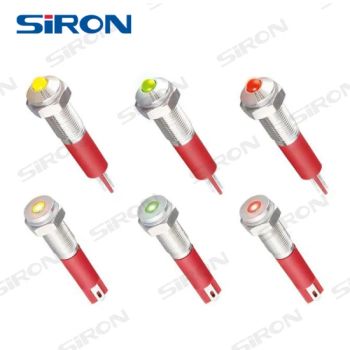 Siron IP67 Waterproof Pin Terminal Green LED 6mm Domed Head/Flat Head Indicator Lights - Shenzhen SiRON Electrical Co.,Ltd - China