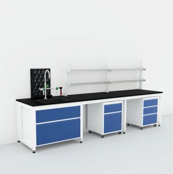 Lb-Hf-10 H-Frame Lab Work Bench with Wheel/Reagent Shelves/Water Tap/Faucet/Sink - Guangzhou Max Laboratory Equipment Co., Ltd. - China