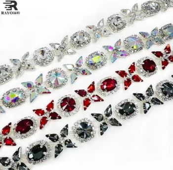 Crystal Diamond Close Chain Trimming Rhinestone Shoe Accessories Sewing DIY Jewelry Wedding Decorations - Guangzhou JingPin Garment Accessory Co., Ltd. - China