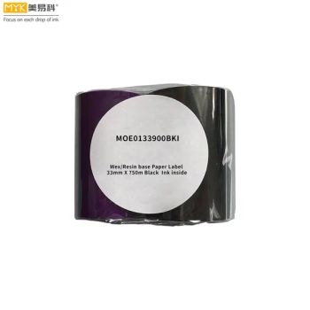 33mm X 750m Wax/Resin Paper Label Ribbon, Black Ink Inside for Consistent Label Quality - Shanghai Meiyike Ink Chemical Co., Ltd. - China