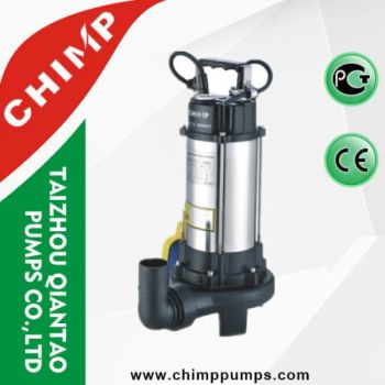 1 1kw Stainless Steel Sewage Submersible Water Pumps with Cutting Impeller for Dirty Water - Zhejiang Qiantao Pumps Co., Ltd. - China