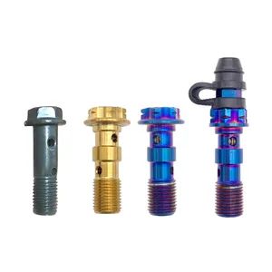 Brass Titanium Stainless Steel Motorcycle Hydraulic Fitting Engine Fuel Line Brake Caliper Metric Banjo Bolt - T&Y Hardware Industry Co., Ltd. - China