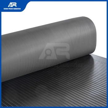 Active-Power Industries Sports Surface Floor Factory China Wholesale Black Rubber Sheet Customized Corrugated Fine Rib Rubber Mats - QINGDAO ACTIVE-POWER INDUSTRIES COMPANY LIMITED - China
