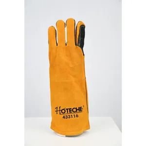 Heat Resistant Flame Resistant Double Palm Cutting Welding Leather Work Glove - Guangdong Mingshun Labour Protective Products Co., Ltd - China