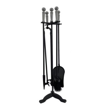 Silver BBQ Outdoor Metal Cast Iron Fireplace Wood Tool Pits Accessories Sets - Shenzhen Voda Tech Co., Ltd. - China