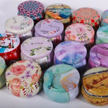 Tinplate Scented Candle Tin Customized MOQ50 1Y CE ISO MOQ 50 Sample Yes Model NO. 1 Material Tin Origin Guangxi Color Customized - Guangxi Bobai Quansheng Household Products Co., Ltd. - China